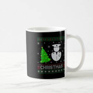 Womens Policeman Xmas Tree Lighting Ugly Christmas Coffee Mug