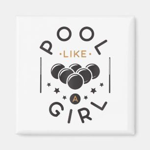 Womens Pool Like A Girl Billiards Gambling Magnet