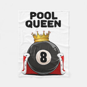 Womens Pool Shirts For Girls Pool Queen White Wome Fleece Blanket