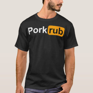 Womens Pork Rub, Funny BBQ, Barbecue VNeck T-Shirt
