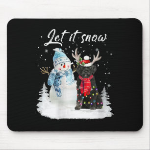 Womens Portuguese Water Dog Santa Dog Christmas Sn Mouse Pad