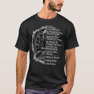 Womens Positive Affirmation Mantra Buddha VNeck  T-Shirt