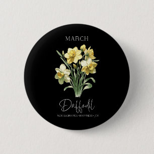 Womens Positive Quote Flower Birthday Floral Birth 6 Cm Round Badge