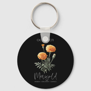 Womens Positive Quote Flower Birthday Floral Birth Key Ring