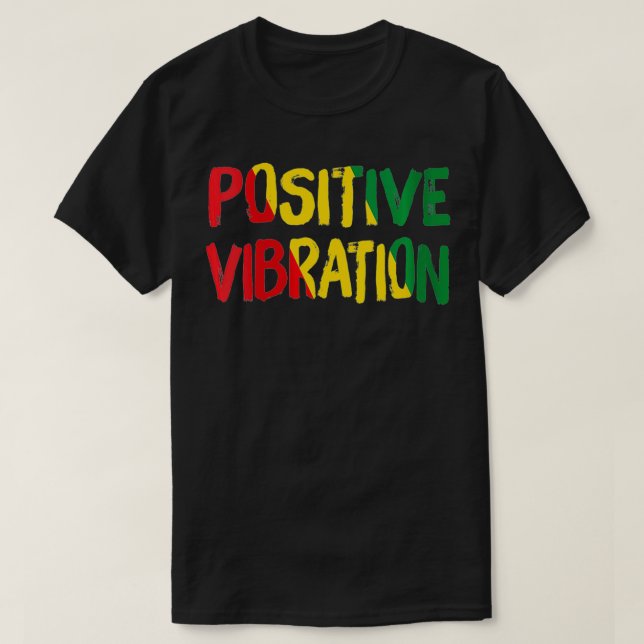 Womens Positive Vibration Vibes Rasta Reggae Jamai T-Shirt (Design Front)