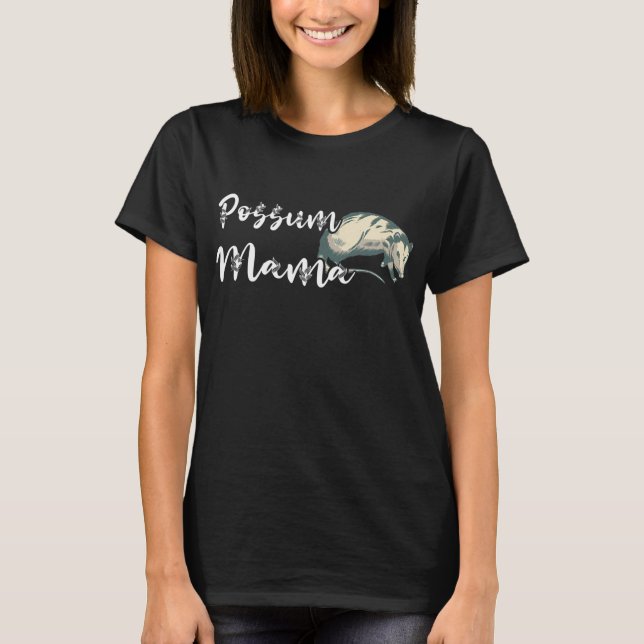 Womens Possum Mama Cute Opossum Mum Marsupials T-Shirt (Front)