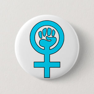 Women's Power Feminist Symbol 6 Cm Round Badge