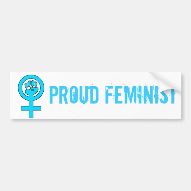 Women's Power Feminist Symbol Bumper Sticker (Front)