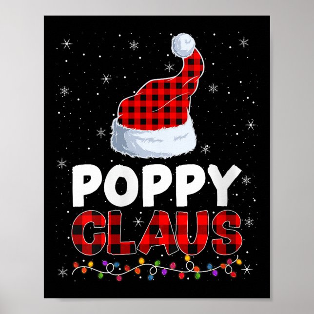 Womens Ppy Claus Christmas Pajamas Santa Matching  Poster (Front)