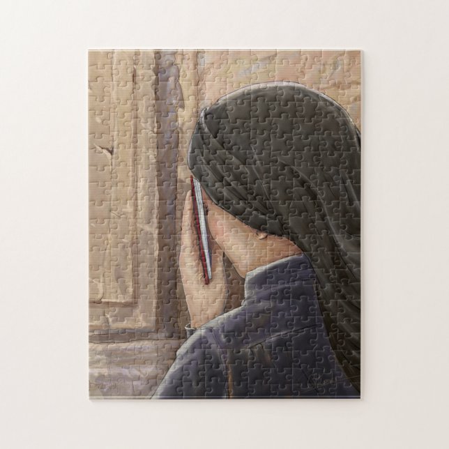 Women's Prayer Western Wall Jerusalem Israel Paint Jigsaw Puzzle (Vertical)