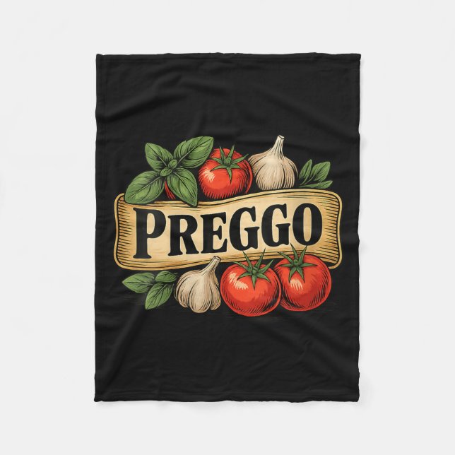 Womens Preggo Costume Pregnancy Announcement Prego Fleece Blanket (Front)