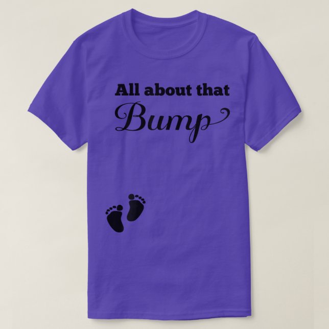 Womens Pregnancy Announcement   All About That Bum T-Shirt (Design Front)