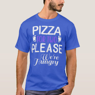 Womens Pregnant Woman Baby Footprint Pizza Lover22 T-Shirt