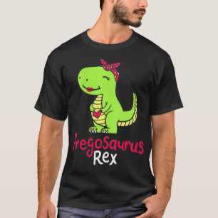 Womens Pregosaurus Re Pregnancy Gift for Her Funny T-Shirt