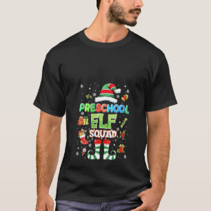 Womens Preschool Elf Squad Christmas Light Suit St T-Shirt