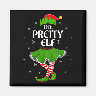 Womens Pretty Elf Christmas Family Girls Women Elf Magnet