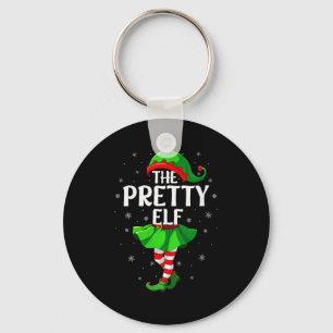 Womens Pretty Elf Christmas Girls Women Elf Squad Key Ring