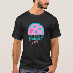 Womens Pretty Pickleball Ladies Preppy Pink Pickle T-Shirt