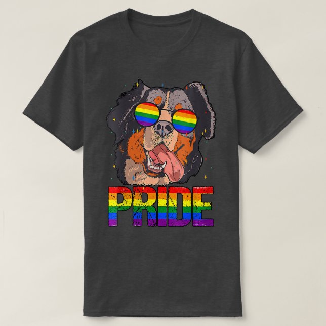 Womens Pride Month LGBT Biseual Bernese Mountain D T-Shirt (Design Front)