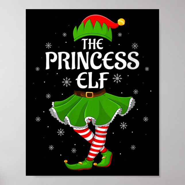 Womens Princess Elf Christmas Family Girls Women E Poster (Front)