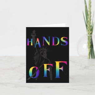 Womens Pro Choice Women Feminist Hands Off My Uter Card