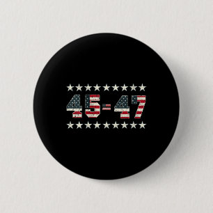 Womens Pro Trump 2024 45th Potus 45=47 President 2 6 Cm Round Badge