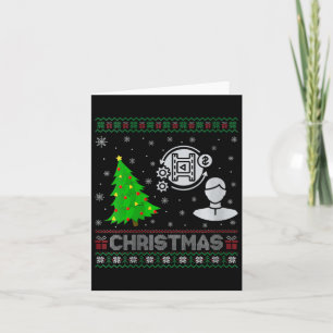 Womens Producer Xmas Tree Lighting Ugly Christmas  Card