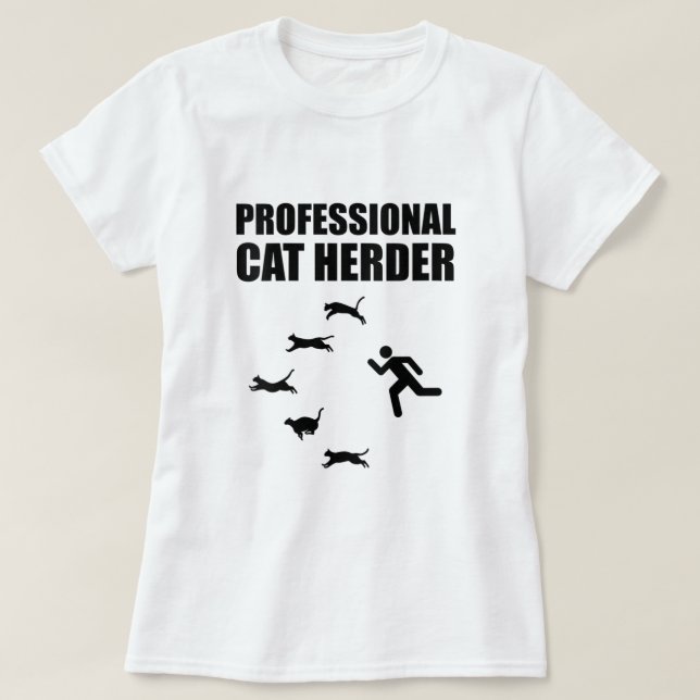 Womens Professional Cat Herder Funny Herding Cats  T-Shirt (Design Front)