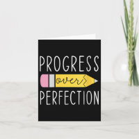 Womens Progress Over Perfection Motivational Teach