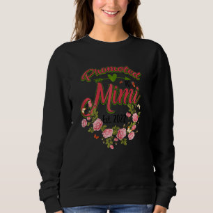 Womens Promoted Mimi 2022 Flower First Time Grandm Sweatshirt