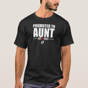 Womens Promoted To Aunt Auntie To Be Pregnancy Ann T-Shirt