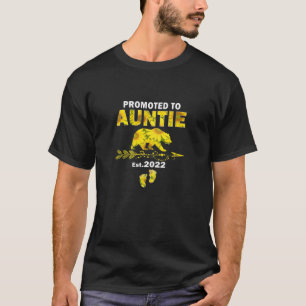 Womens Promoted To Auntie Est. 2022 New Auntie Bea T-Shirt