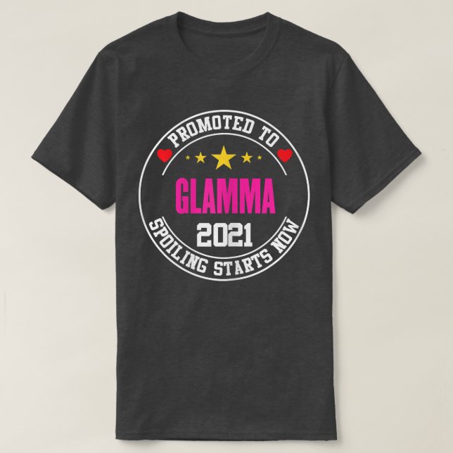 Womens Promoted to Glamma, new Grandmother  T-Shirt (Design Front)