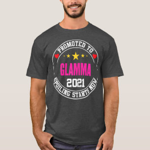 Womens Promoted to Glamma, new Grandmother  T-Shirt