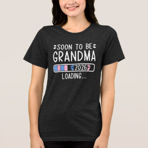 Womens Promoted To Grandma Est 2026 Tri-Blend Shirt