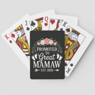 Womens Promoted to Great Mamaw Playing Cards