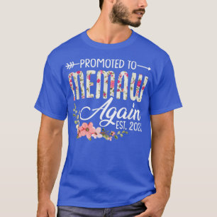 Womens Promoted To Memaw Again Est T-Shirt