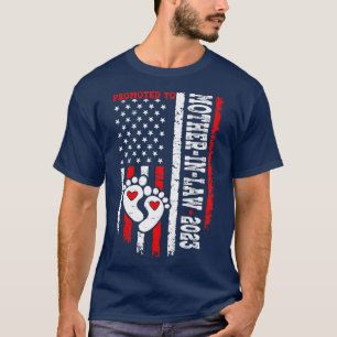 Womens Promoted To MotherInLaw Est 2023 New Mum Am T-Shirt