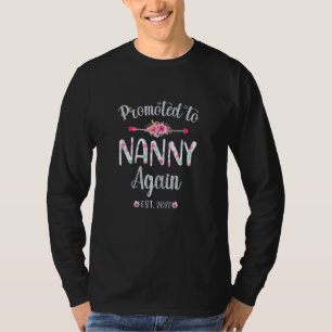 Womens Promoted To Nanny Again 2022 Mother's Day B T-Shirt