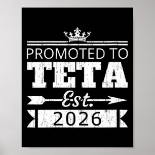 Women's promoted to teta est 2026 new aunt reveal poster
