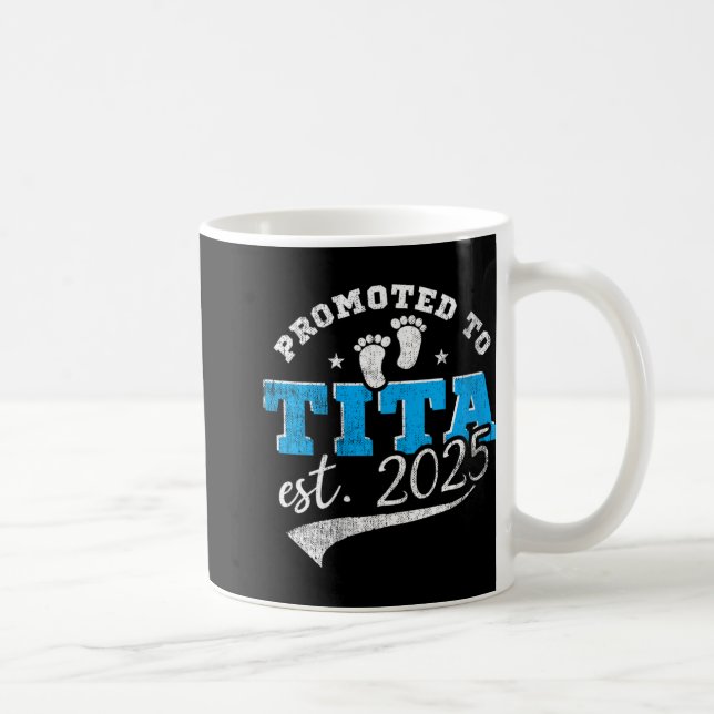 Womens Promoted To Tita 2025 New Filino Aunt Vinta Coffee Mug (Right)