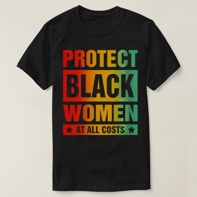 Womens Protect Black Women At All Costs VNeck  T-Shirt (Design Front)