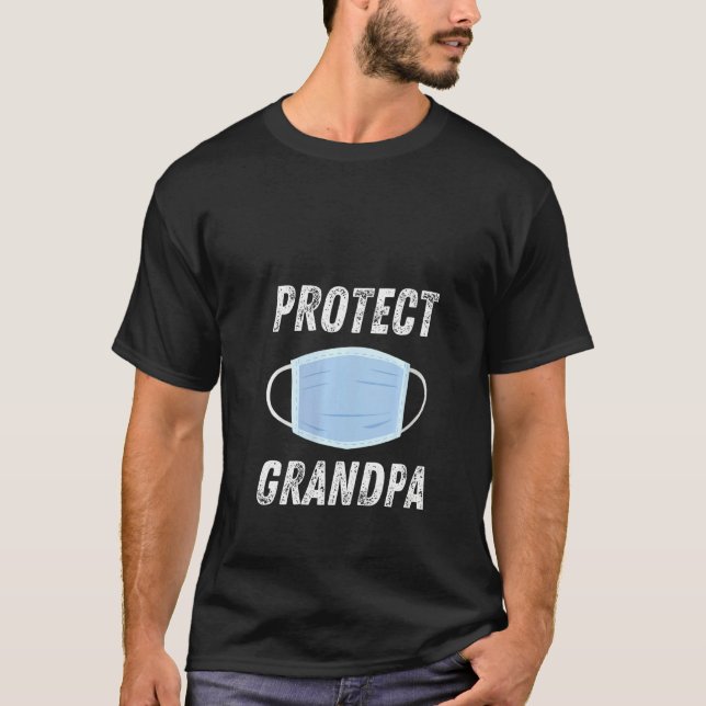 Womens Protect Grandpa  Face Mask Social Distancin T-Shirt (Front)