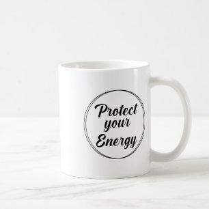 Womens Protect Your Energy Mental Health Awareness Coffee Mug
