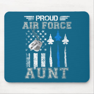 Womens proud air force aunt air force graduation mouse pad