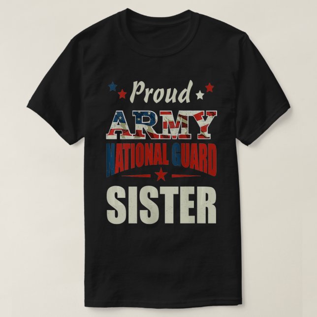 Womens Proud Army National Guard Sister Veterans D T-Shirt (Design Front)