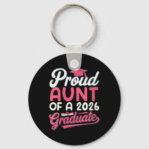 Womens Proud Aunt Of A 2026 Graduate Senior Mother Key Ring