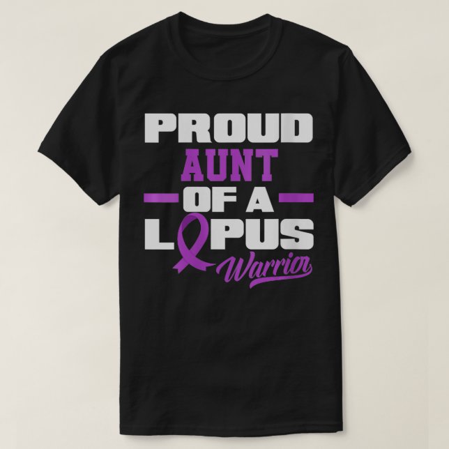 Womens Proud Aunt Of A Lupus Warrior Nephew Niece  T-Shirt (Design Front)