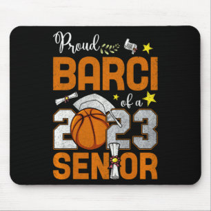 Womens proud barci of a 2023 senior basketball gra mouse pad