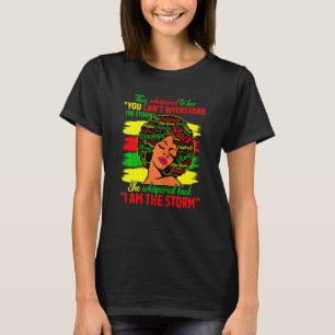 Womens Proud Black African American Ladies Black H T-Shirt